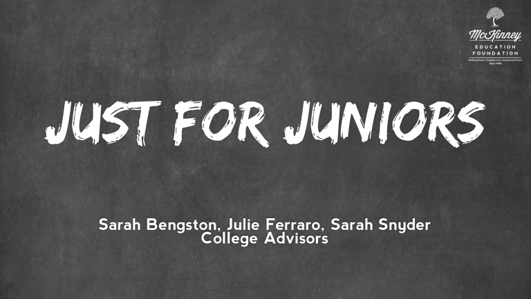 Just For Juniors 2025 Presentation Cover